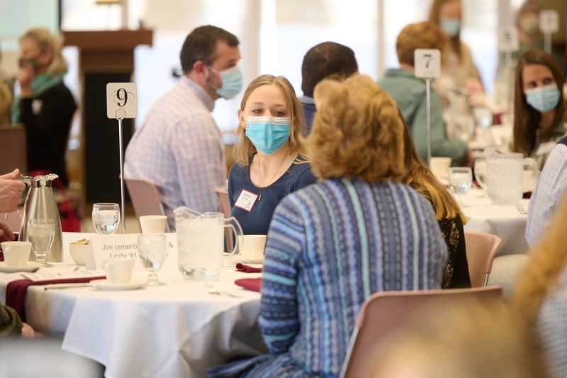 UWL's Take an Eagle to Breakfast event connected top business students with alumni and business leaders from across the Coulee Region.