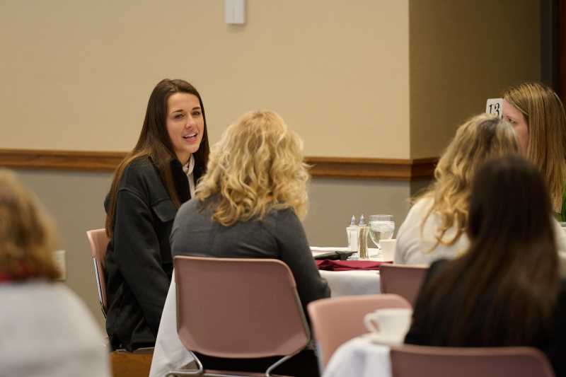 La Crosse businesses owners and UW-La Crosse College of Business Administration students network during last year’s Take an Eagle to Breakfast. This year’s event is set for 7:30 a.m. Wednesday, Feb. 22