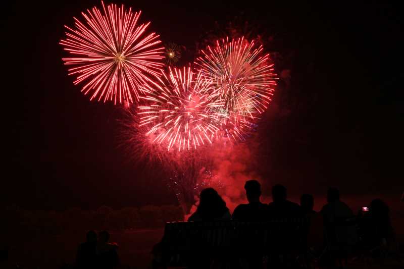 Fireworks during Riverfest at Riverside Park in La Crosse in 2022.