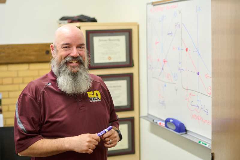 James Murray, a professor in the Economics Department, is one of six UWL faculty to earn a 2022 Eagle Teaching Excellence Award.