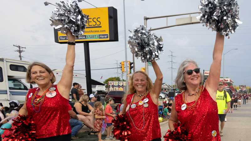 Members of the 1973-74 UWL PomPons marched in the La Crosse Oktoberfest parade this September — 50 years after their memorable appearance at the Orange Bowl in Miami.
