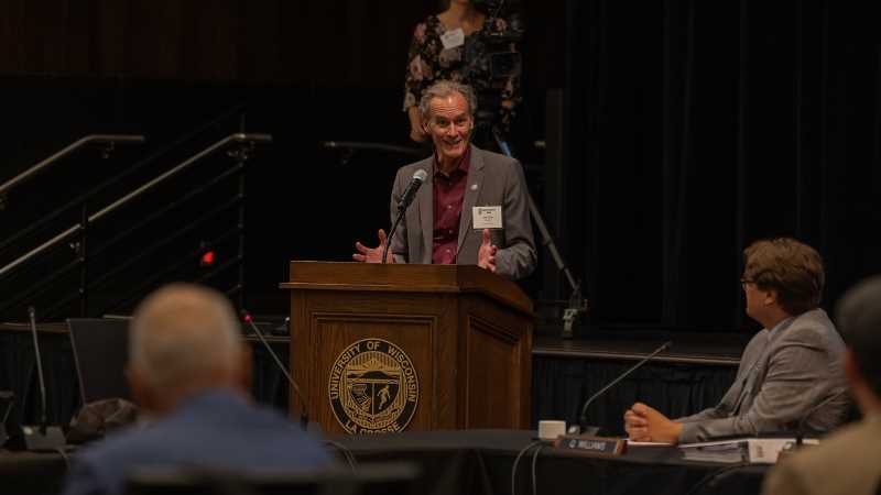 During his presentation to the UW System Board of Regents Thursday, July 6, Chancellor Joe Gow discussed the people and partnerships that are driving success at UW-La Crosse.