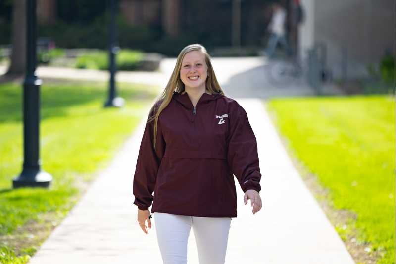 While Grace Wittmann’s father never completed his college degree, Grace says it would make him proud to know that she will. A soon-to-be senior in UWL’s public health and community health education undergraduate program in fall 2023, she is well on her way. 