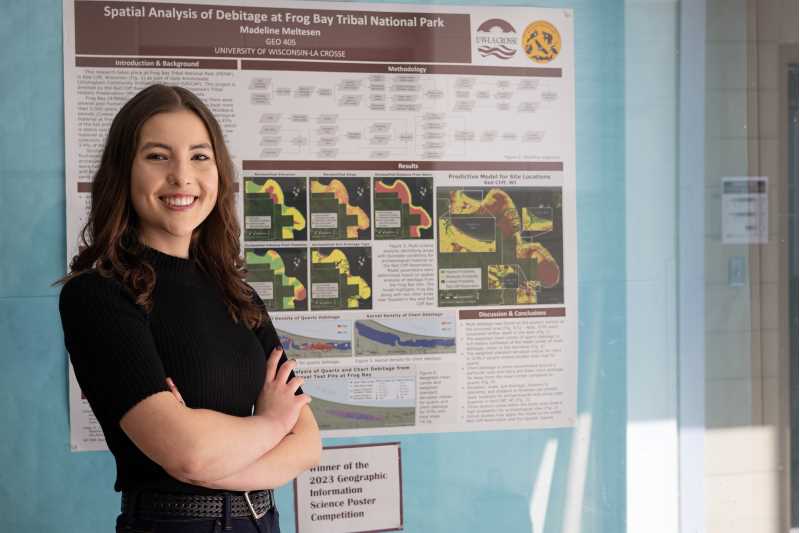 Madeline Meltesen received first and second place for her two research projects.