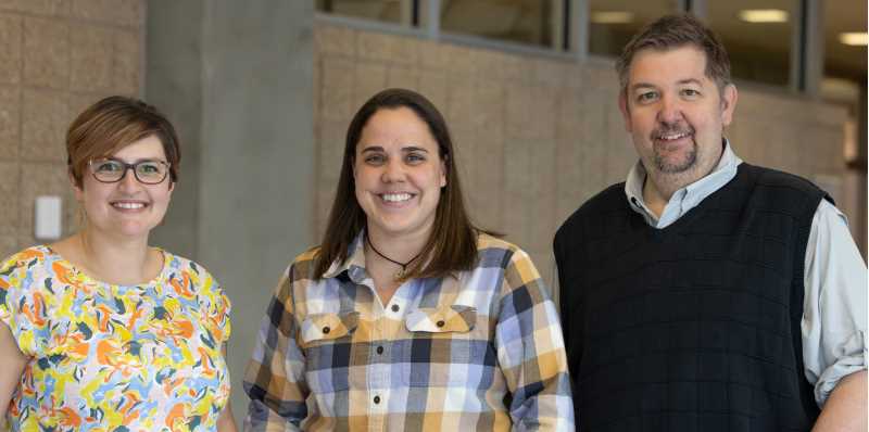 Pictured left to right: Eugenia Turov, Kate Evans, Cord Brundage