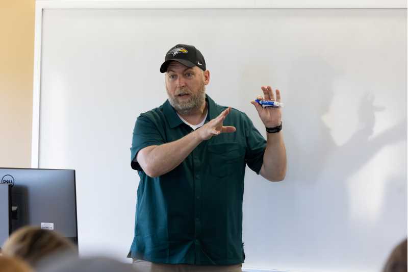 James Peirce, professor of mathematics and statistics, is one of six faculty to receive a 2025 Eagle Teaching Excellence Award.