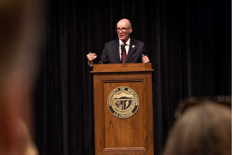 Chancellor James Beeby discussed UWL's strategic priorities and recent achievements during the opening address for the fall semester. 