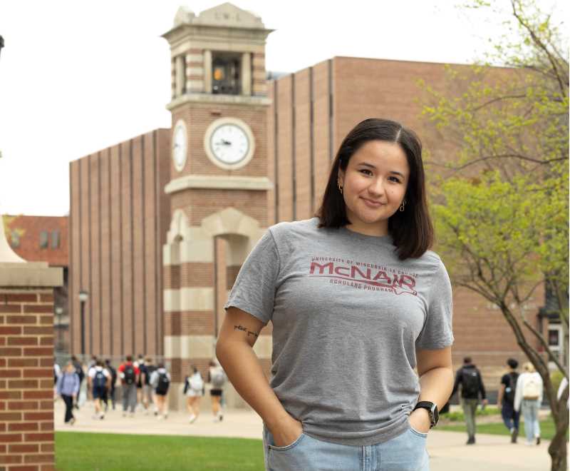 Emma Wittman, a junior political science major, won first place for her poster presentation at the National McNair Research Symposium at North Carolina A&T University.