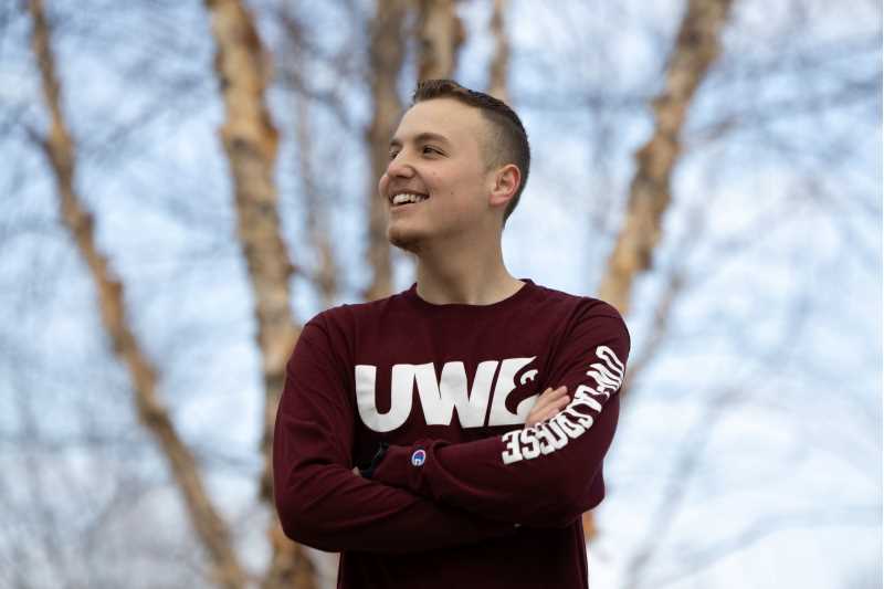 Future educator David May gains hands-on classroom experience through his work at UWL's Campus Child Center.