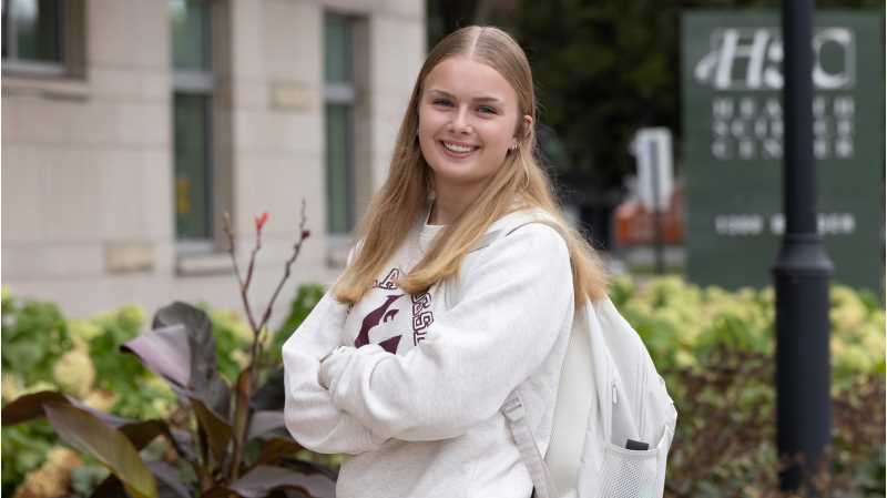 Del Kunze, a sophomore majoring in radiologic technology, shares her experiences as a transfer student at UWL.