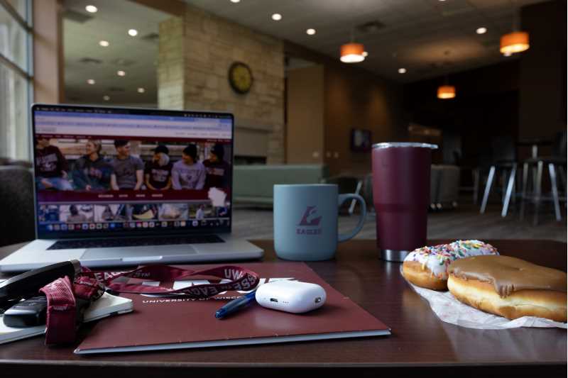 Through UWL's Take a Student to Coffee program, faculty and staff can apply for a $10 certificate to take a student for coffee or a snack at an on-campus Chartwells dining location. Participants say the program creates meaningful opportunities for connection outside the classroom.