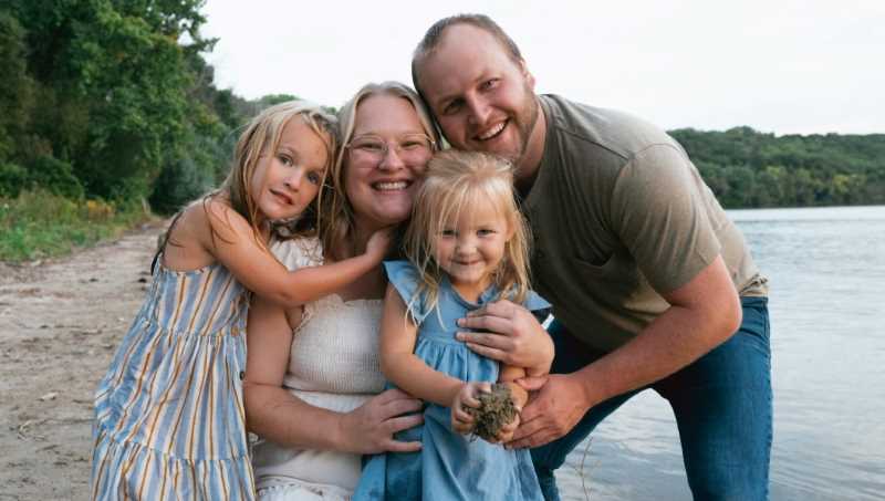 Brooke Hanson with her family.