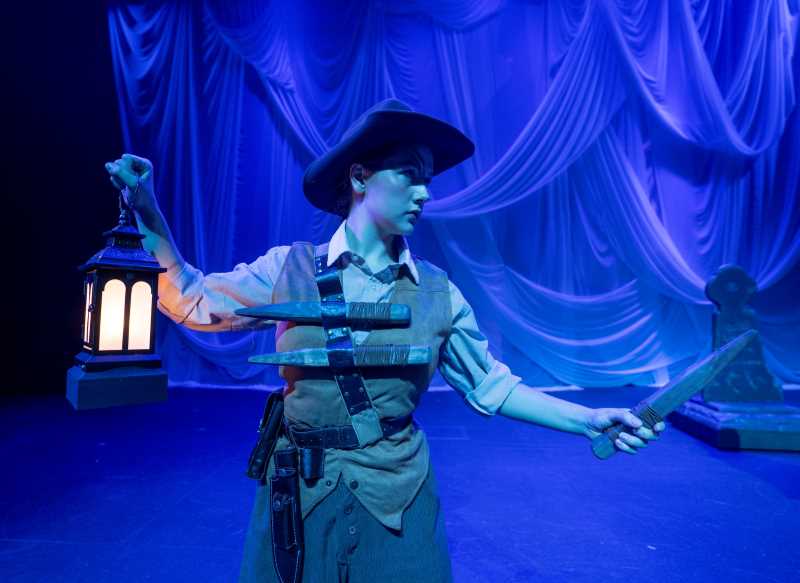 Caroline Thompson performs in Dracula: A Feminist Revenge Fantasy, Really as a UWL student. Thompson entered college planning to study psychology but discovered a passion for pursuing theatre professionally. Photo courtesy of David Harlan. 