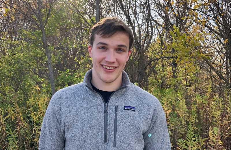 Senior Connor Lisowski's advice to other transfer students is to put yourself out there.