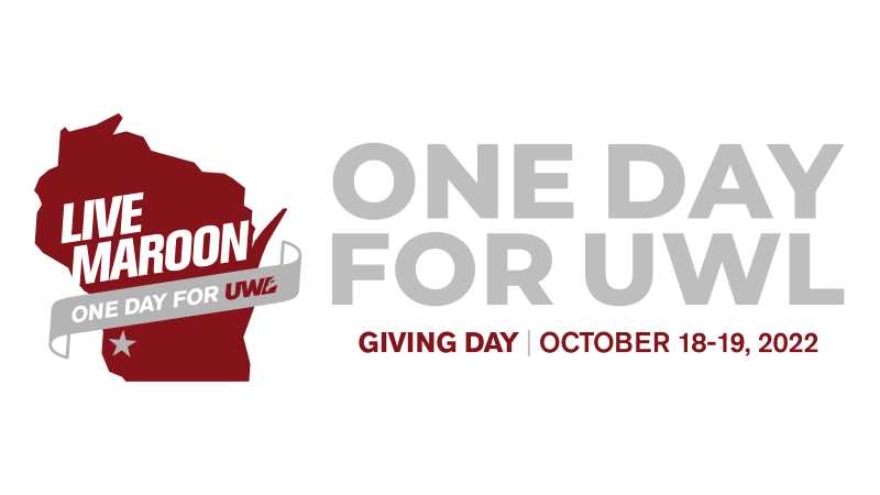UWL’s annual day of giving has a new name and a new date. One Day for UWL will kick off Oct. 18 — a chance for UWL alumni, friends and employees to show their school spirit by supporting a variety of campus causes.