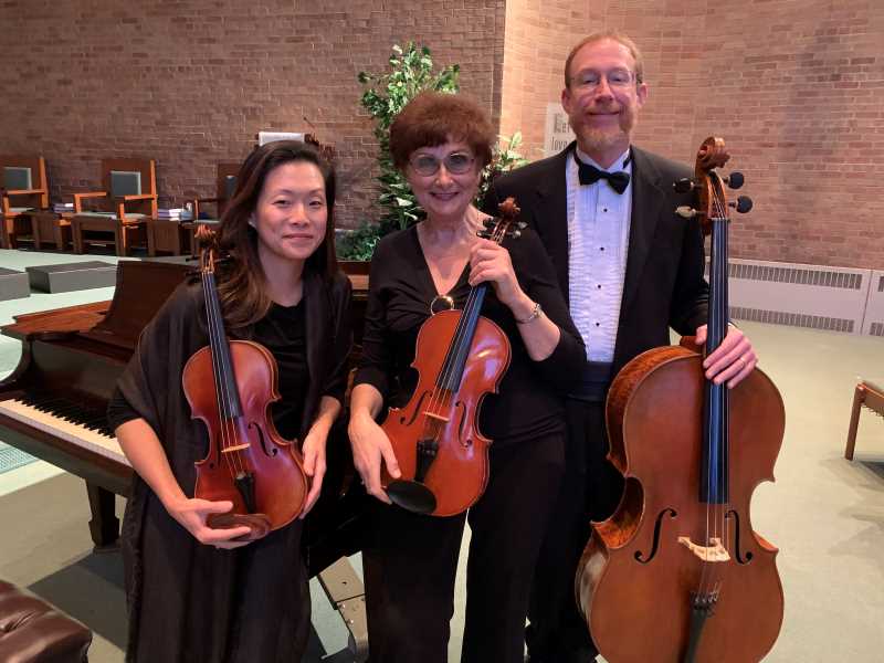 The Druzhba Trio, from left, Michelle Elliott, violin; Busya Lugovier, viola; and Derek Clark, cello; will perform at the UW-La Crosse Department of Music’s Seventh Annual Scholarship Gala at 7 p.m. Saturday, Sept. 24, in Annett Recital Hall, Center for the Arts.