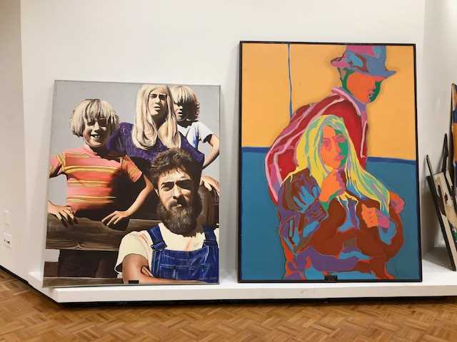 This Sharon Ebner painting from 1971, left, along with “No. 11 Coloring Book Series” by Donald M. Johnson, a 1968-69 Student Center Purchase and 1st Place Award-Winning in the Student Art Exhibition, is part of the “Created, Collected, Kept” exhibition in the University Art Gallery through Nov. 24.