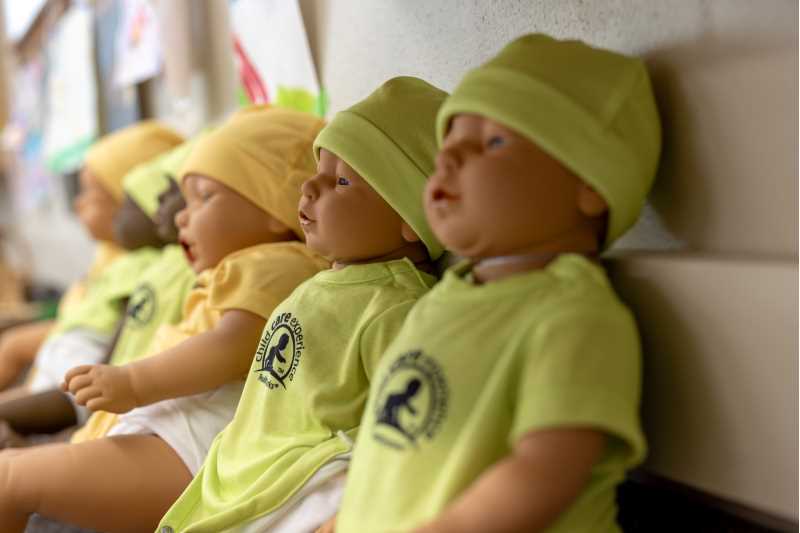 New infant simulation dolls give Early Childhood and Early Childhood Special Education students a realistic way to practice caregiving in the classroom.