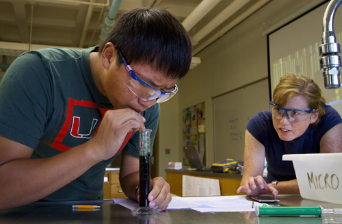 Upward Bound tutor and student Chai Yang 
