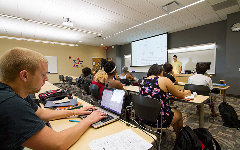 Upward Bound class. Classroom of students.