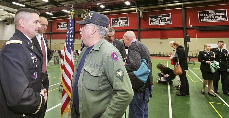 Veterans Breakfast Nov. 11, 2013, with Col. Steven W. Nott, Ft. McCoy.