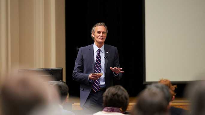 UWL Chancellor Joe Gow gave the bi-annual All-University Address Wednesday.
Read more →
