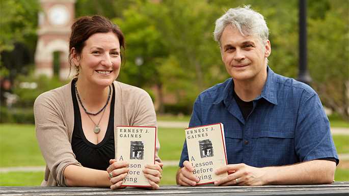 UWL Assistant Professor of English Kate Parker, left, and colleague Assistant Professor of English Bryan Kopp were two of the authors of a $14,000 National Endowment for the Arts Big Read grant received by the UWL English Department. The grant is funding “La Crosse Reads,” which along with a community-wide book read will bring nationally recognized speakers and generate community-wide conversations around Ernest J. Gaines’ novel, “A Lesson Before Dying.”
Read more →
