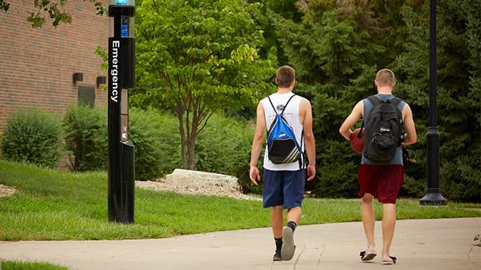 UW-La Crosse students walk by a campus emergency phone. UWL has more than 30 easy-access phones installed across campus. It’s one of the reasons a national company that helps college students find a place to live has named UWL one of the safest U.S. colleges. 
Read more →
