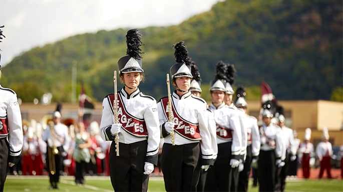 Members of the UWL Screaming Eagles Marching Band during one of their fall 2016 season performances.  
Read more →
