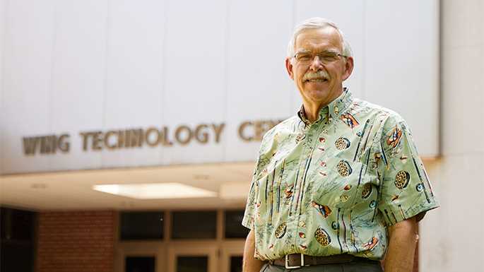 Computer Science Professor Dave Riley retires this spring after nearly 40 years on campus. Riley has seen an array of changes on campus — in his department and otherwise. He expects fishing, as his shirt portrays, to be a big part of his retirement plans.  
Read more →
