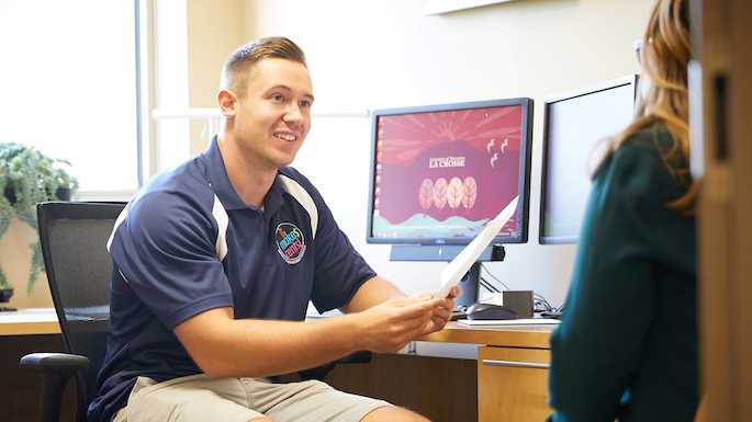 UWL senior Mike Myers, It Make$ Cents! financial peer mentor, helping a student. UWL’s It Make$ Cents! program has received three statewide awards for financial literacy efforts. The most recent is a legacy award from The Governor’s Council on Financial Literacy.
Read more →