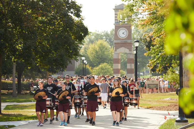 The UWL Screaming Eagles Marching band leads new students to Mitchell Hall for a welcome pep rally.
Read more →