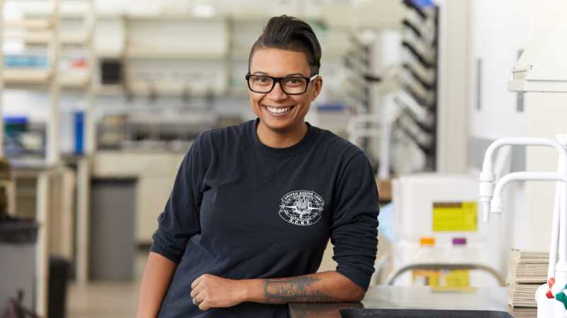 Abby Siakpere, a Blackhawk helicopter pilot, recently moved to La Crosse from the Chicago area after being discharged from the Army. “My main decisions in coming to UWL were the biology department, the new building and the excellent reputation the biology program has,” says the biology major. Siakpere says the Veterans Benefits Office was extremely welcoming. “They were the first people to give me a hug when I came to campus,” she notes. “I felt included being a non-traditional student. They helped me get involved with the veterans’ groups, and opened my eyes to opportunities for older students and made me feel welcome as a veteran.”
Read more →
