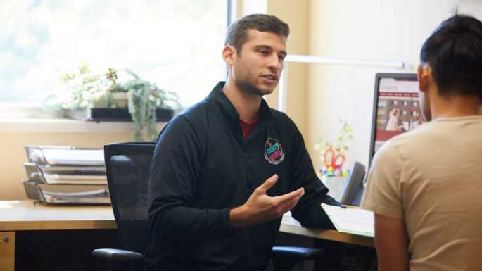 Daniel Valle, a peer advisor with UWL’s It Make$ Cents, discusses financial tips with a student. The Money Management Center offers one-on-one counseling with student mentors who offer guidance on a number of personal finance topics.
Read more →
