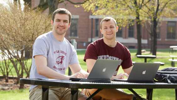 Jim Pettinger, left, and his brother Jack Pettinger are looking into partnering with one of the developers they met at the Wisconsin Big Idea Tournament to start their business and turn their app, CrackDown, into a reality. The app helps students increase productivity in downtime by finding new ways to get motivated.
Read more &rarr;
