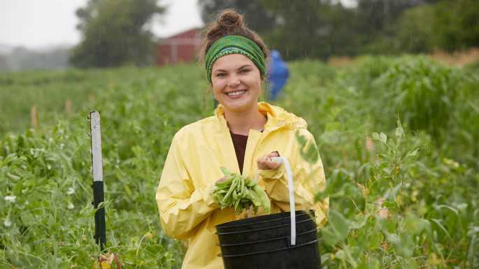 UWL senior Olivia Schauls is a cultural anthropology and archeology major. Here she works at her summer internship at Old Oak Farm, near Bangor. She has grown a lot through experiences in college and community farm-based research, she says. 
Read more &rarr;
