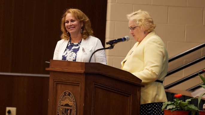Sue Hengel receives the University Staff Excellence Award at the University Staff Breakfast earlier this year.
Read more →
