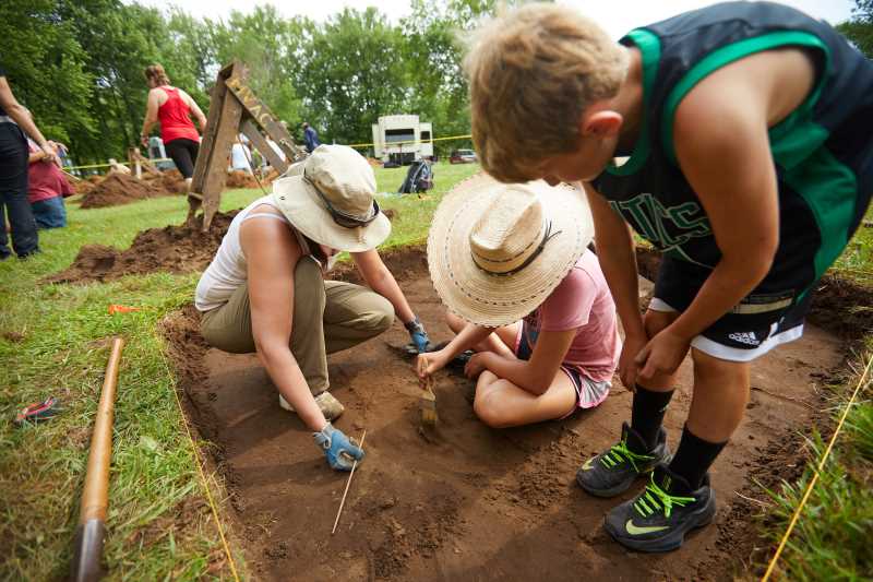 Middle school students explore an excavation site at Goose Island County Park.
Read more →