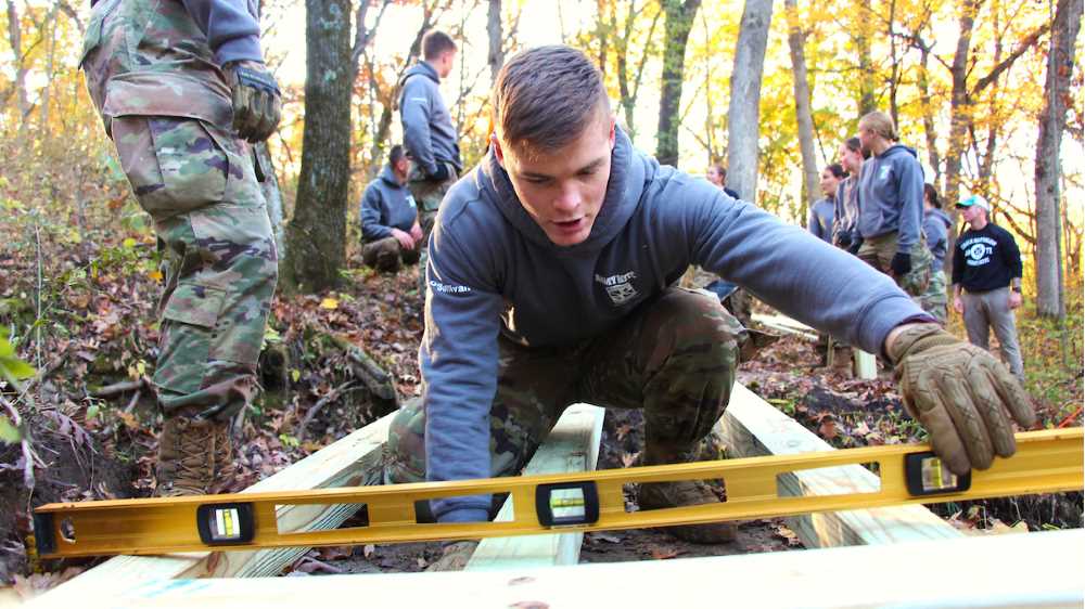 ROTC volunteers, who use the trail system for training, stepped up to volunteer rebuilding a bridge in Hixon Forest.
Read more →