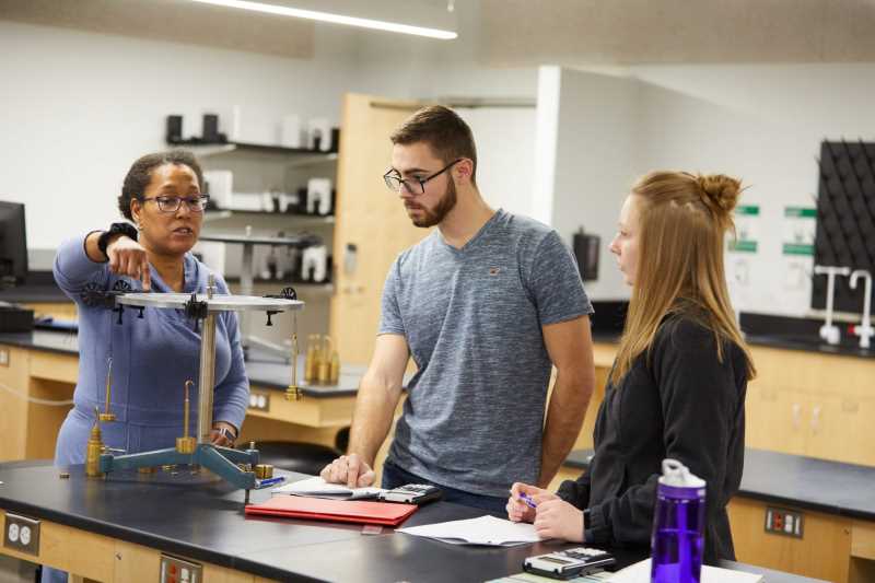 Professor Taviare L. Hawkins, chair of the Physics Department, works directly with students in a physics lab. Hands-on experience and specialized classroom attention are just two reasons UWL issued an average of 35 degrees annually between 2015-17, making it No. 1 in the nation among bachelor’s degree-granting institutions according to the American Physical Society.
Read more →
