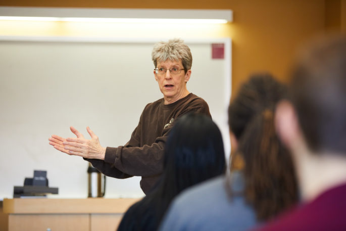 UWL Associate Professor of Women's, Gender, and Sexuality Studies Deb Hoskins will be honored with the Dr. P.B. Poorman Award for Outstanding Achievement on Behalf of LGBTQ People.