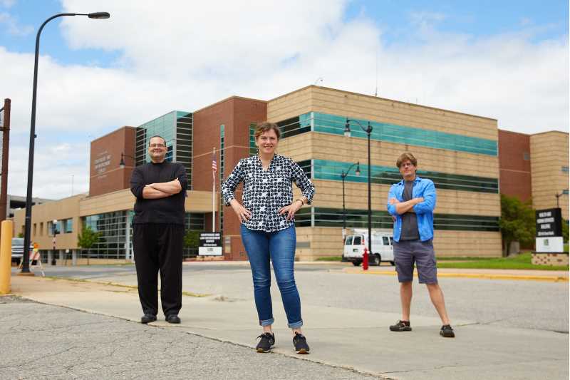 From left to right: UWL English faculty Ryan Friesen, Kelly Sultzbach and Matt Cashion are among nine UWL English instructors working with La Crosse County Jail inmates through the university’s Jail Literacy Program. “I don’t really see them as inmates anymore,” one professor says. “I see them as students.”
Read more →