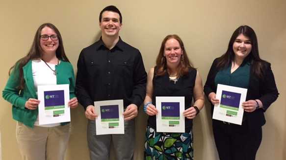 Among the eight students participating in the UWL 3-Minute Thesis Competition, the winners were, from left, overall winner: Amber A. Miller-Adamany, “Facilitating Natural Succession in Heavily Invaded Ecosystems;” 1st runner up: Korey Kleinhans, “Parent Perceptions of School-Sponsored Extracurricular Sport for High School-Aged Individuals with Down Syndrome in Wisconsin;” 2nd runner up: Tiffany Lein, “Concussion Prevalence and Reporting in Women’s Professional Football;” and  people’s choice: Lauren Powers, “Trauma-Informed Care Consultation: Fostering Trauma-Informed Interaction and Instruction.”
Read more →
