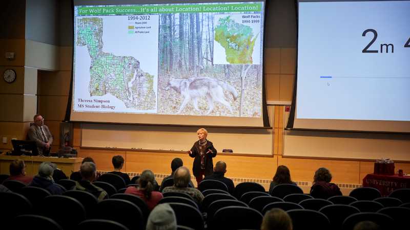 Theresa Simpson, a biology graduate student at UWL, won the 3-Minute Thesis competition on campus Feb. 13. In addition to studying at UWL, she is also part of the Timber Wolf Information Network, a non-profit organization that provides public wolf ecology workshops. Because of her passion for educating about wolves, her tendency is to go into too much detail, she says. She was excited at the opportunity to practice being more concise through the competition.
Read more →
