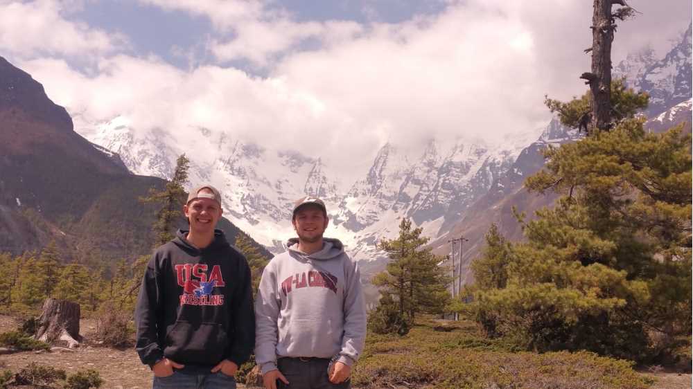 UWL students Kyle Zerbian (left) and Aaron Christensen (right) pose in front of mountains in Nepal.
Read more →