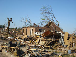 Home destroyed in Tuscaloosa, Ala.