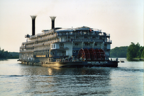 AmericanQueen Photo of the American Queen, the largest overnight passenger vessel ever on the Mississippi River and its tributaries.