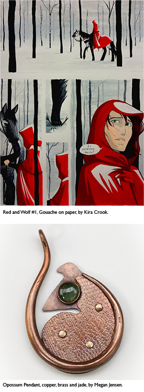 Artwork by art students. 