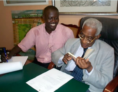 Photo of Badiane with poet. 