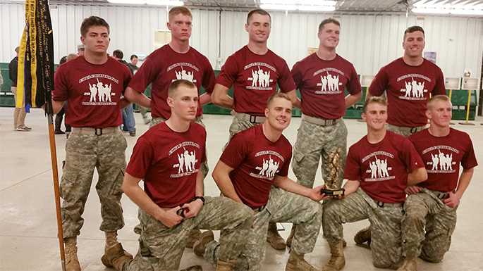 The UWL ROTC Eagle Battalion nine-cadet team placed second in Ranger Challenge competition in a nine-state region. Members included, from left, bottom, Kyle Holzwarth, Alex Haffner, Nicholas Diny and Nolan Hromidko; and top, David Moonen, Connor McDonnell, Evan Marlowe, Alastair Keys and Johnathan (Zeke) Emerick.
Read more →
